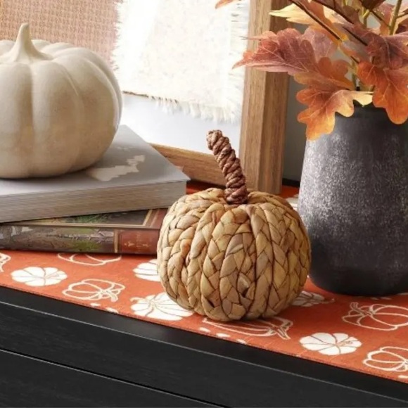 Threshold Target Medium Woven Straw Rustic Pumpkin Accent - Picture 10 of 10